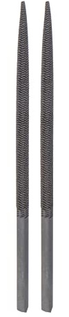 sourcing map Juego de 2 limas redondas neumáticas de 5 mm x 86 mm, rodamientos endurecidos, dientes de corte grueso, herramientas de mano para afilar madera de metal