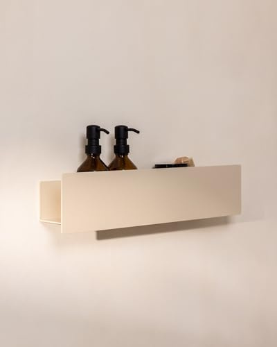 M Metallbude SHEA Duschablage aus pulverbeschichtetem Aluminium - Einfache Installation ohne Bohren Cashew - 50 cm -