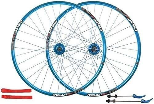 Samnuerly Laufradsatz Fahrrad-Laufradsatz 26 Zoll, doppelwandige Aluminiumlegierungsräder mit Schnellspanner, Scheibenbremse, Mountainbike-Laufradsatz, 7/8/9/10-Gang-Straßenrad