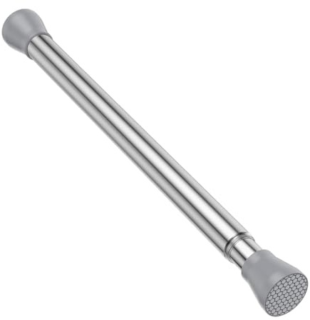 AIZESI 1 Stück Gardinenstange ohne Bohren 40-70cm Ø22mm, Teleskopstange zum Klemmen Klemmstange für Gardinen, Spannstange ohne Bohren, Ausziehbar Vorhangstange für Schrank Küche Schrank - Silber | Gardinenstangen aus Edelstahl, rutschfest, rostbeständig, federbelastet, für Fenster, Küche, Schrank, Bücherregal