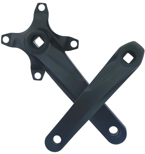 LSRRYD 170mm 175mm MTB Kurbelgarnitur 64/104BCD Links Rechts Kurbelarme Vierkant Aluminium Legierung Mountainbike Rennrad Kurbeln Ersatzteile (Color : Black, Size : 170mm)