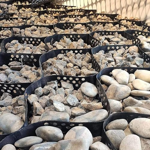 MaiBuL LNNW kieswaben 2 Zoll Dicke Geogitter, Waben-Bodenstabilisierungssystem, Füllen von Erde/Beton/Sand/Stein für Gewächshaus, Rasen, Hang, Zufahrten, Garten (Size : 4m x 6m (13ft x 19.5ft))