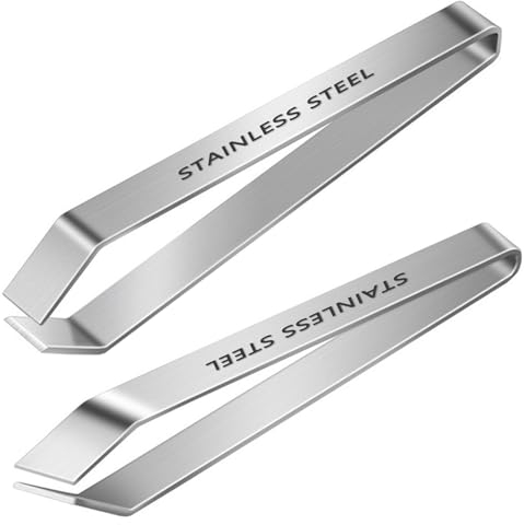 2pcs Küchenpinzette,Fischgrätenzange,Fischpinzette für gräten,Fischgrätenpinzette,Grätenpinzette,Grätenzange für fisch,Pinzette Edelstahl,für Huhn Ente Schwein Haar,12cm