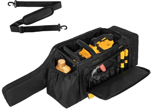 Jaffzora Custodia per motosega, custodia impermeabile per motosega, compatibile con motosega DEWALT 20 V 12 pollici e Greenworks 24 V12 pollici senza fili e accessori, nero