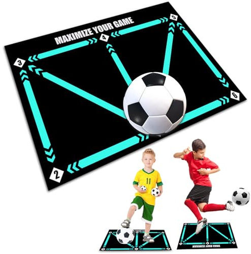 MeYuxg 60 cm x 90 cm Tapis de Football, Accessoires de Sport, Couverture Antidérapante pour Système D'entraînement Régulier, Cadeaux pour Les Amateurs de Football Tapis D'entraînement D'agilité