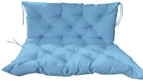 Outdoor Glider Cushions, Swing Replacement Seat Cushions with Backrest, Water-Resistant Bench Cushion for Garden Patio Furniture Loveseat Outdoor Bench Cushions,Sky Blue,40x40x4in