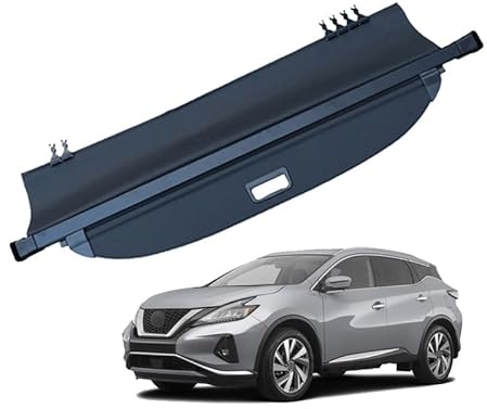 Auto Einziehbarer Laderaumabdeckung Kofferraum für N.i.s.s.a.n Murano Z52 2015-2022, Schwarz Schutz Der Privatsphäre Abdeckung Hutablage Cargo Cover, Ausziehbar Kofferraumabdeckung Rollo
