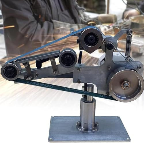 Brushless Motor 550W Belt Sander Polisher Machine - Vertical & Horizontal Speed Control 1 X 30 Bench Grinder - Efficient Tool for Woodworking & Metalworking