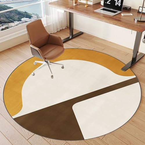 100 cm Schreibtischstuhl Unterlage Runden Bürostuhl Unterlage Bodenschutzmatte für Hartböden Gaming Bürostuhl Stuhlmatten Schutzmatte für Teppichböden Bodenmatte Stuhlunterlage für Büro/Zuhause