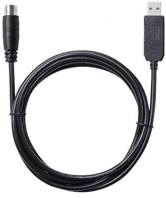 Hwmsza Prolific PL2303GT USB RS232 to MI-N Din 8P Adapter Serial Communication Cable for Flow Meters and Controllers(2.98m)