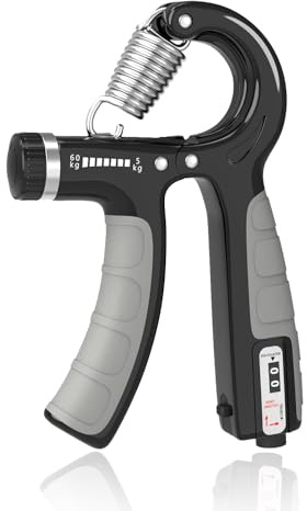 UNILECON Handtrainer Unterarmtrainer Griffkraft Trainer - Einstellbarer Widerstand 5-60kg Hand Trainer,Rutschfester Griff und Ergonomisches Design,Fingertrainer für Sportler(Schwarz)