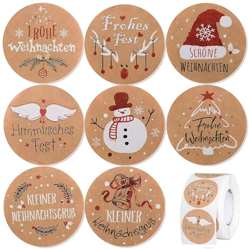500 Stück Weihnachtsaufkleber,Sticker Weihnachten,Aufkleber Weihnachten,Weihnachtssticker,Weihnachtssticker Selbstklebend,Geschenkaufkleber Weihnachten,Etiketten Weihnachten