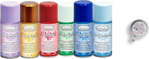 Kit Deospray HOME PRO - Collezione Profumi Esclusivi 150 ml (6 Pezzi) - Muschio Bianco, Orchidea Selvatica, Note di Pulito, Fior di Loto, Bergamotto Zagara