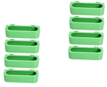 POPETPOP 2 Sätze Tauben Trog Vogelhaus Bird House Vogeltränke Vogelfutterautomat Tropfenfänger Wachtel-Feeder Futtertrog Für Vogelkäfige Futternapf Für Vögel Plastik Green 4 Stück * 2