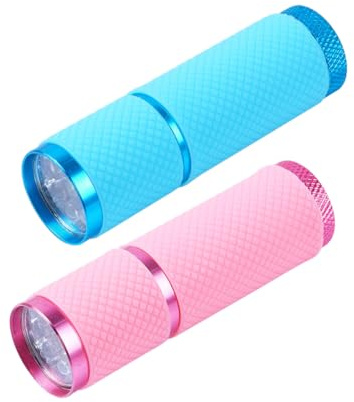 VALICLUD 2pezzi Mini Lampada UV LED per Unghie in Lega di Alluminio Portatile e Conveniente Asciugatura Rapida per Nail Art e Gel