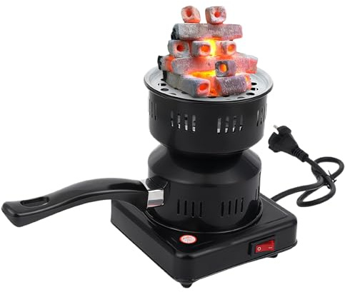 GOMETY Allume-charbon électrique 450 W-600 W pour barbecue au charbon de bois pour cuisinière, barbecue, poêle à charbon, accessoires pour barbecue à charbon électrique avec poignée et grille de
