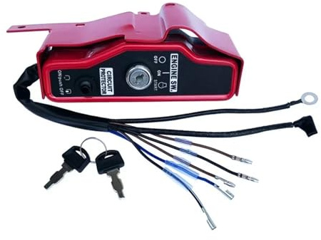 xiaopang 1SET Scatola Interruttore di accensione elettrica con 2 Chiavi for Accessori for Utensili for Motori a Gas GX390 13HP GX340 11HP 168F GX160(188F 190F)