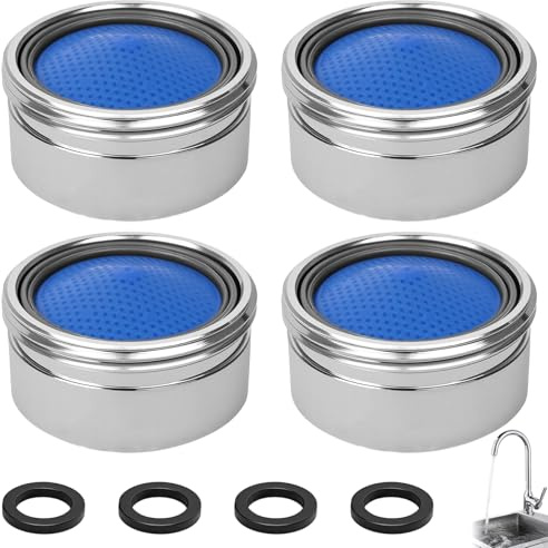 4 rompigetto M22, inserto per rubinetto da 22 mm, filtro e filtro per risparmio idrico, inserto per risparmio idrico, antiruggine, ricambio per rubinetto da cucina e bagno
