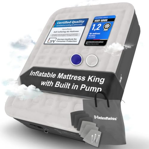 Heimfleiss® Double Airbed 203x152x46cm (King Size) | Blow up Mattress