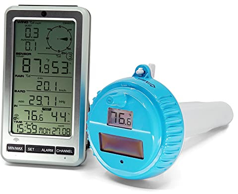 Ambient Weather WS-50-F007PF WiFi Smart Floating Pool, Spa, and Pond Thermometer with Remote Monitoring and Alerts