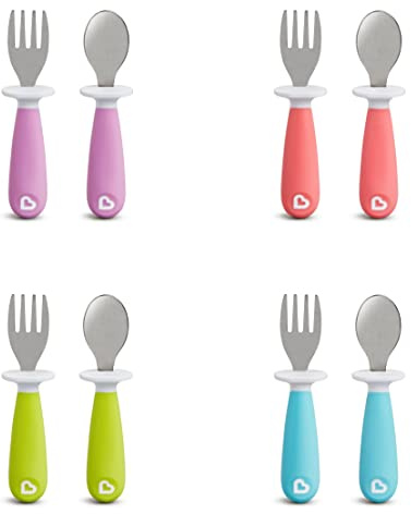Munchkin Tasse Miracle 360° - Lot de 2, Bleu/Violet Tasse Sans BPA, Étanche à 360°, Lavable au Lave-Vaisselle Dès 12 Mois