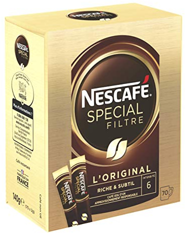 Nescafé Spécial Filtre - Café Soluble - Boîte de 70 Sticks