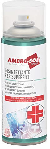 Ambro-Sol - P315 Disinfettante per Superfici, Pulisce e Disinfetta in Profondità Senza Lasciare Residui, Efficace contro Batteri e Agenti, Bomboletta Spray in Banda Stagnata Riciclabile, 400 ml