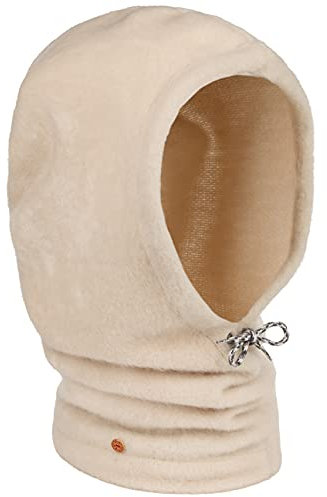 Mayser Zoe Schlupfmütze Kapuzenmütze Damenmütze Schalmütze Mützenschal Damen - Made in The EU Winter Herbst-Winter - One Size cremeweiß