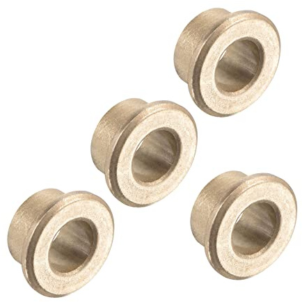 Kozelo 4pcs Flange Sleeve Bearings - [8mm x 12mm x 8mm] Sintered Bronze Self-Lubricating Bushing for Machine Shaft Use