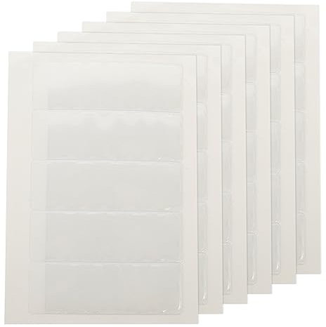 VILLFUL 6blätter Karteikartenhalter Selbstklebend Etikettenhalter Zum Sortieren Transparente Visitenkartentaschen Mit Klebestick Für Dokumente Karten Ausweise Notizen Leicht Anzuwenden