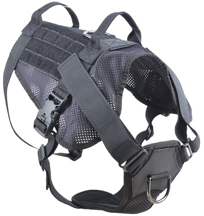 COP K9 MOLLE Einsatz- und Ausbildungsgeschirr für Diensthunde/schwarz (S (Brustumfang 65 bis 80 cm))