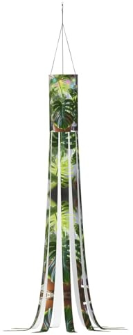 ENVEED Monstera Deliciosa Manche à air de sorcière enchanteresse en forme de palmier bananier - Décoration à suspendre unique