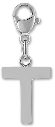 GD GOOD.designs Buchstaben Anhänger mit Karabiner Verschluss - Kettenanhänger Initial Charm aus Edelstahl I Chirurgenstahl Anhänger für Bettelarmband