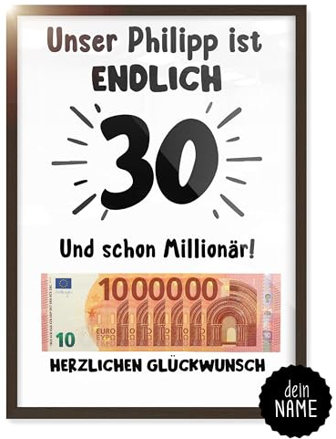 myDreamwork 30. Geburtstag – Geschenke zum 30 Geburtstag | Geldgeschenke Mann, Frau – Lustige Geschenkideen für Frauen & Männer – Ideal als Geburtstagsdeko | Geldgeschenke 30