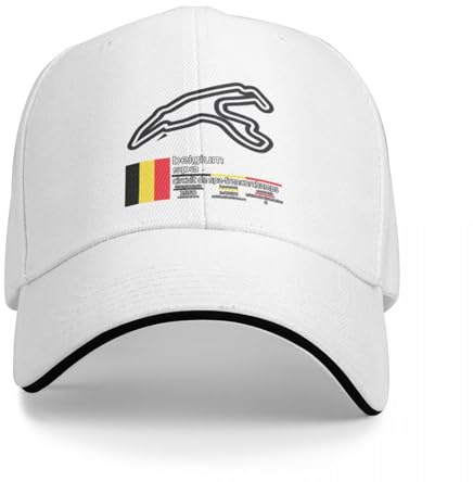 QFLLQLFF Circuit de Spa Francorchamps F1 Records Casquette Casquette de Baseball Casquette de Baseball Homme Sortie de Plage Chapeau d'hiver pour Homme Femme