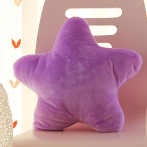40cm Kuschelkissen Kinder Sternkissen, Plüsch Kissen Dekokissen für Kinderzimmer,Kissen Stern Plüschkissen Stern Wurfkissen Schlafkissen Gefülltes Kissen für Heimdekoration (Lila)