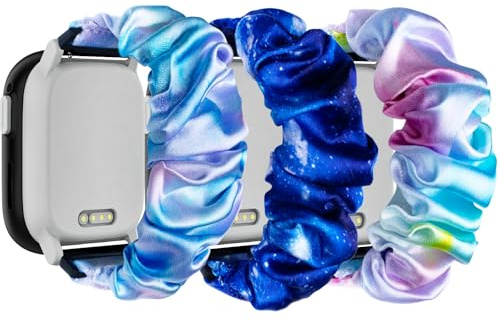 Hexasider 3 stycken barnarmband kompatibla med Xplora X6 Play/Gen 2/Xplora X6 Pro/Anio 5/Anio 6, 20 mm Scrunchie Kids Smartwatch ersättningsband armband, tillbehör för flickor och pojkar, 5.9 - 7.1