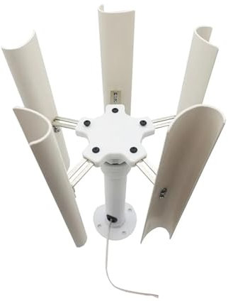 Mini generatore eolico Modello di generatore eolico verticale a cinque pale Generatore trifase a magneti permanenti senza spazzole Utensili portatili for mulini a a bassa velocità per test e uso didat
