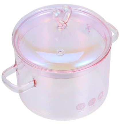 ABOOFAN Pentola Di Stufato Pentole Per Piani Ad Induzione Caldaia Casseruola a Forma Di Cuore Lattina Ciotole Di Minestra Annata Retrò Salsa Pentola Di Granito Zuppa Cucina Bicchiere Rosa