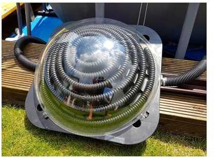 Speedsolar Poolheizung – Solar Poolheizer für Pools bis 7.000L, Ø 55 cm, 32/38 mm Anschluss, max. 7.500 l/h, Effiziente Solarkollektor-Heizung, Intex kompatibel, Umweltfreundlich, Einfache Montage