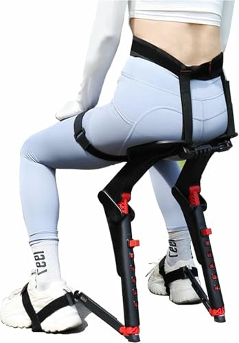 MNJVCFDS Wearable Invisible Chair Wearable Chair Invisible Seat,Portable Foldable Travel Stool,Chairless Chair Wearable Legs Ergonomic Lightweight Seat for Fishing Concert Subway Bus (Wearable Chair
