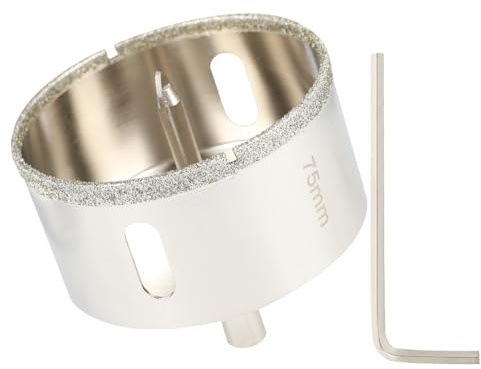 SUQIN Scie Cloche Diamantée 75 mm Avec Foret Guidage De Centrage,Scie Cloche Carrelage、Foret Trépan Diamant pour Carrelage Pour Percer Verre, Carrelage, Céramique, Marbre, Granit
