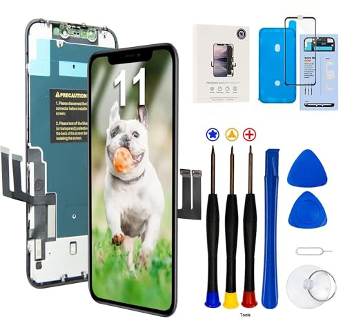 EFAITHLIFE Écran LCD de Rechange pour iPhone 11, écran Tactile 3D et Identification faciale avec kit d'outils de réparation, pour modèle A2111, A2223, A2221