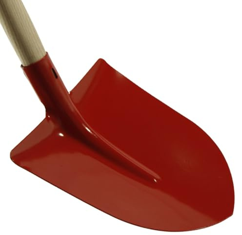 ERPINA® 3er Pack Frankfurter Schaufel mit Stiel rot - Robustes Schaufelblatt aus Qualitätsstahl für Garten, BAU und Landwirtschaft - Größe 5 ist ideal als Schüppe für Sand, Kies & Split