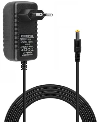 Azlanway 9V Adaptador de Corriente Cargador Adaptador DC 9V 2A Universal AC a DC 100V-240V Transformador, Compatible con teclados, Pedales de Guitarra, etiquetadoras, radios