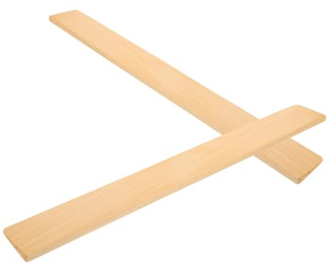 TOGEVAL 2 Stück Massivholz Türschwellenrampen Ergonomische Neigung Polierte Oberfläche Innenbereich Für Rollstühle Saugroboter Mobile Eingangsrampe