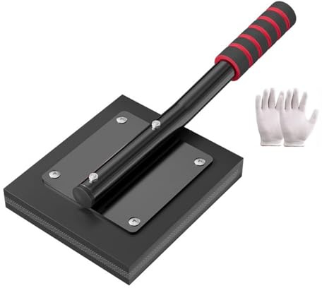 Heavy Duty Floor Tapping Hammer Fit for Ceramic Tiles Shock Absorbing Rubber Head and Steel Cores None Damaging Design Fatigue Rubber Hammer for Installers