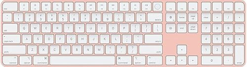 2021 Apple Magic Keyboard mit Touch ID und Ziffernblock (QWERTY Schwedisch/Finnisch) Rosé (Generalüberholt)