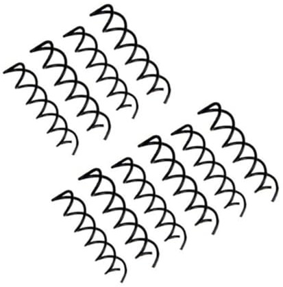 COLLBATH 10 Pinzas Cabello en Espiral de Metal Negro, Resistentes y Portátiles, Ideales para Peinados DIY y Moños Seguros Tipo de Cabello