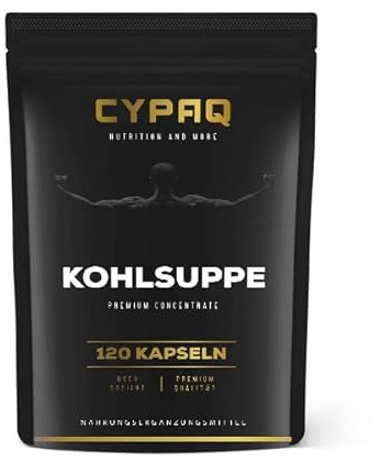 Kohlsuppen-Kapseln, 120 Stück, original Kohlsuppe Extrakt, 300mg pro Kapsel Hochdosiert, Extrem Hochwertige Premium Qualität mit Vitamin C & Petersilienpulver ohne Aromen & Farbstoffe GMO-frei